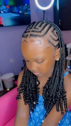 Girl Braids Hairstyles Kids Black Natural Braids, Hair Style For Children's, Braids For Girls Kids Black, Braiding Hair Styles For Kids, Hairstyles For Children Braids, Braided Hairstyles For Children, Kids Fulani Braids With Beads, Toddler Girls Hairstyles Black Braids