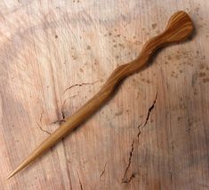 One Teak 6 Inch Handmade Spiral Hair Stick Spoon Design, Wood Comb, Diy Bracelets Easy, Copper Hair, Stick Pins, Wooden Decor