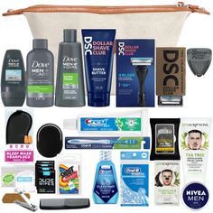 PRICES MAY VARY. Title: Convenience Kits International Men’s Super Premium 35 PC Travel Kit Featuring: Travel-Size Hair Care Products Plus Face, Body, Oral Care, Travel Essentials in Large Ivory Canvas Toiletry Bag. Product Type: Products Homeless Care Package, Exfoliating Facial Scrub, Dollar Shave Club, Dove Men Care, Travel Size Toiletries, Mens Toiletry Bag, Travel Essentials Men, Toiletry Kit, Travel Kit