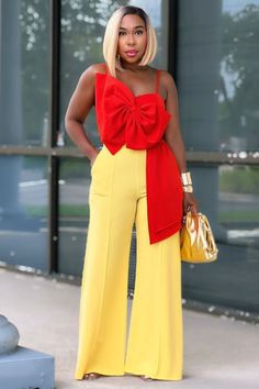 Styling Yellow Pants, Ladies Trousers And Top African Wear, Palazzo Pants And Top Outfit, Trending Two Piece Outfits, Two Piece Outfits Pants Casual, Summer Brunch Outfit Black Women, Palazzo Trouser And Top, Two Pieces Trouser And Top, Chicago Clothes