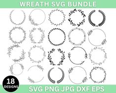 wreaths svg bundle for the design files