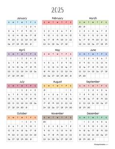 Planner 2025 Year Calendar | 125 Free Printable PDF | Firstprintable dailyplannerprintablesfree #freedailyplannerprintable🌼. Calendar September 2024, Yearly Calendar Template, Free Printable Calendar Templates, Calendar Design Template, Free Calendar Template, Saving Challenges, New Year Calendar, Habit Tracker Bullet Journal