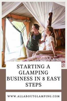 Glamping Tents Ideas, Glamping House Plan, Campsite Business Ideas, Bell Tent Glamping Ideas, How To Start A Campground, Glamping Business Plan, Starting A Glamping Business, Glamping Site Plan, Camper Rental Business