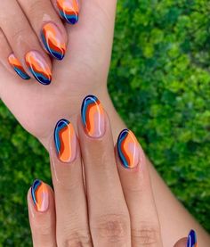 Unghie Sfumate, Retro Nails, Minimal Nails, Her Nails, Dream Nails, Funky Nails, Pretty Acrylic Nails, Chic Nails, Short Acrylic Nails