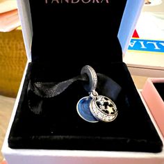 Pandora Moon And Blue Sky Dangle Charm. Never Been Worn. New In Box. Have Other Charms And Bracelet Also - Dm If Interested. Pandora Moon, Disney Charm Bracelet, Pandora Bangle Bracelet, Pandora Star, Pandora Red, Pandora Bangle, Pandora Blue, Moon Girl, Jewelry Pandora