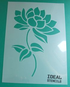 there is a stencil that has a flower on it and the words ideal stencils