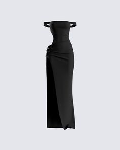 Irresistible is an understatement 😏 Have everyone drawn to you in this black cut-out maxi dress. Made from rib knit, and complete with an off-shoulder design, cut-outs, a high leg slit, and a tortoise O-ring trim 🖤 White Corset Dress, Cut Out Maxi Dress, Mode Zara, Prom Dress Inspiration, Glam Dresses, Fancy Dresses, Dream Dress, Mini Black Dress, Look Fashion