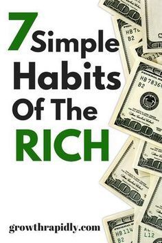 the seven simple habitts of the rich book cover with money piled on top of each other