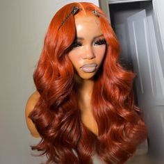 Product Details Brand Name Geeta Hair Hair Material 100% Human Hair From One Donor Model Length 26 Inch Hair Texture Body Wave Wig Hair Color Orange Ginger Wigs → Density 150%/180% /250% Wig Lengths 16-30 Inch Lace Front Human Hair Wig Lasting For One More Year Lace Size 13x4/4x4 Lace Available Lace Type HD Transparent Swiss Lace wig（🔥 Shop HD Lace wigs →） Hairline Lightly Pre-plucked Natural Hairline Wig Size Average Size (Head Circumference 21.5-22.5 Inch)ATTENTION:If you need a smaller or bi Dark Ginger Wig, Ginger Side Part Wig, Ginger Wig Hairstyles, Ginger Frontal Wig, Ginger Wigs For Black Women, Curly Ginger Wig, Ginger Body Wave Wig, Burnt Orange Wig Install, Lace Wig Hairstyles