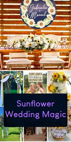 Unleash your creativity with a rustic-inspired sunflower wedding! Decorate with wooden accents, navy blue signs, and add pops of color like burgundy for a stunning autumnal look. Get inspired by this beautiful table setting and make your wedding reception unforgettable! Beautiful Table Settings, Create Sign, Beautiful Table