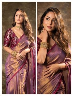 Silk Saree Blouse Styles, Tissue Saree Look, Saree Wearing, Saree Wearing Styles, Simple Saree Designs, Backless Blouse Designs, New Saree Blouse Designs, Traditional Blouse Designs, Fashionable Saree Blouse Designs