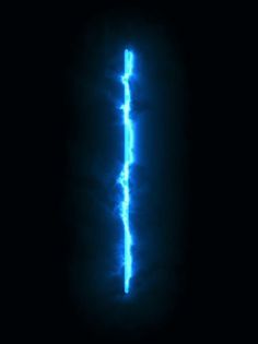 the letter i is made up of blue lightning boltes on a black background,