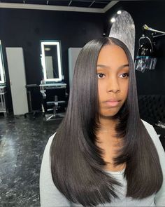 @loveuponyourz Sew In Hairstyles For Teens, Layered Wig, Barbie Hairstyle, Black Hair Updo Hairstyles, Hairstyles For Teens, Frontal Wig Hairstyles, Sew In Hairstyles