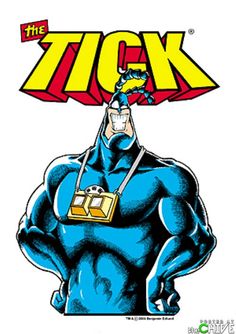 an image of a cartoon character with the word tick on it