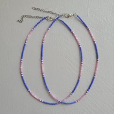 -Handmade Jewelry -14.5-16.5 In Cheap Beaded Choker For Jewelry Making, Purple Seed Beads Necklace, Seed Bead Necklace Color Combos, Purple Seed Bead Necklace, Handmade Purple Beaded Necklace For Summer, Purple Beaded Necklaces, Bead Color Combos, Crystal Wrapping, Necklace Stacks