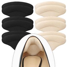 PRICES MAY VARY. 𝗩𝗮𝗹𝘂𝗲 𝗣𝗮𝗰𝗸: With our 6-pairs value pack ( 3 pairs black and 3 pairs beige), you’ll have a sizeable supply of heel cushion pads at your disposal, ensuring long-term comfort for your feet and great value for your money. 𝟰𝗗 𝗙𝘂𝗹𝗹 𝗛𝗲𝗲𝗹 𝗣𝗿𝗼𝘁𝗲𝗰𝘁𝗶𝗼𝗻: Comfowner heel cushion pads are meticulously designed to offer 4D full protection to your heel, providing a safeguard from discomfort and shoe bites, ensuring a comfortable experience throughout the day. 𝗦𝘂𝗶? Black Heels, Big Shoes, Beige Heels, Shoes Too Big, Shoes Heel, Every Step You Take, Heel Pain, Cushion Inserts, Cushion Pads