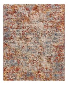 an area rug with various colors and patterns