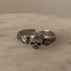 Gothic Skull Fashion Ring Adjustable Any Questions Please Let Me Know Goth Rings, Gothic Jewelry Rings, Sugar Skull Ring, Goth Ring, Gothic Ring, Gothic Skull, Gothic Rings, Skull Fashion, Brand Jewelry