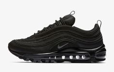 Nike Air Max 97 921733 001 Black Black Grey Women's (Size 5.5) Nike Air Max 97 Black, Basket Style, Nike Air Max For Women, Air Max Women, New Nike Air, Triple Black, Nike Air Max 97, Air Max 1, Air Max Sneakers