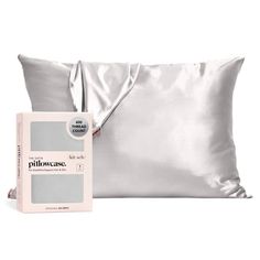 Elevate your nighttime routine with the Kitsch Standard Size Satin Pillowcase in Silver! The silky-soft satin stays cool all night and is extra gentle on your hair and skin. Getting your beauty rest with a satin pillowcase can help tame frizz, reduce breakage, and support a more radiant-looking complexion with fewer breakouts. Better beauty sleep starts here! Aveda Skin Care, Night Time Routine, Satin Pillowcase, Happy Hair, Silk Pillowcase, Fabric Names, Hair Skin, Queen Size, Kitsch