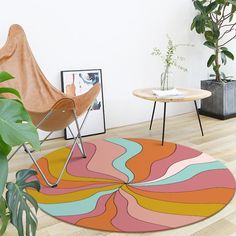 ● Made of polyester ● Non-slip backing and simply shake or vacuum to clean ● Product thickness is 0.6cm ● Keep mat as dry as possible to avoid darkening of the fibers  ● Shape: Circular Mat Rug Circle, Art Rug, Rug Round, Round Carpet, Circle Rug, Abstract Rug, Round Rug, Rugs For Living Room, Round Rugs