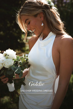 Grace Loves Lace — Creators of the world's most pinned wedding dress. Discover wedding dresses online. High Neck Satin Wedding Dress, Satin Wedding Gown, Neck Wedding Dress, Classy Wedding Dress, Grace Loves Lace, Classy Wedding, Satin Wedding Dress, Satin Wedding