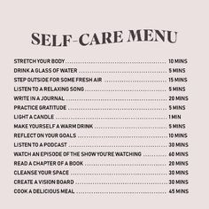 Self Care Aesthetic | Self Care Quotes | Self Care #55 #selfcare #selfdevelopment #personalcare #quote #routine Self Care Menu, 5 Minutes Journal, Daglig Motivation