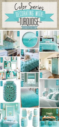 the color scheme for this bedroom is aqua blue and it looks like something you can use to