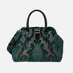 Burnout Velvet Jade Green Carpet Handbag Purse carpet bag MCW Handmade Victorian Carpet, Traditional Carpet, Burnout Velvet, Carpet Bag, Green Carpet, Bag Stand, Work Bags, Coin Purses, Purse Pouch