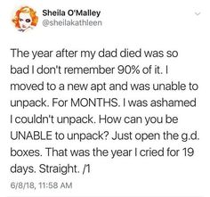 a tweet from sheila o'malley on the day she was murdered