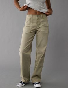 AE Stretch High-Waisted Stovepipe Utility Pant Business Casual With Tennis Shoes, Redo Wardrobe, Pnw Style, Athletic Fit Jeans, Jean Trends, Utility Pants, Fall Clothing, Curvy Jeans, Women Denim Jeans