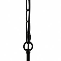 a black metal pole with a chain hanging from it's end and a white background