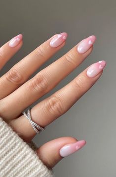 Gel X Nail Inspo Almond, Pink Girly Nails, Nails Aesthetic Pink, Valentine Nails Pink, February Nails, Simple Gel Nails, Soft Nails, Cute Gel Nails