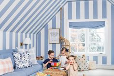 Kids Tv Room, Greenery Nursery, Boys Beds, Modern Nurseries, Caitlin Wilson Design, Boys Nursery Decor, Playroom Wallpaper, Kid's Playroom