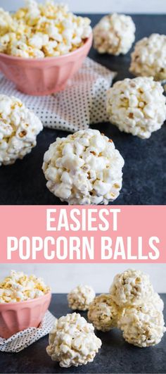 easy and delicious popcorn balls recipe that is perfect for snacking on the go with kids