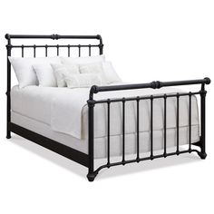 Sheffield Iron Bed 1039 Wesley Allen Queen CBMPF Aged Iron Finish Matriae Iron Beds, Full Headboard, Sleigh Bed, Sleigh Beds, Iron Bed, King Headboard, Metal Bed, Full Bed, Kathy Kuo Home