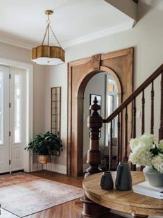 the entryway is clean and ready for guests to use it as an entrance way