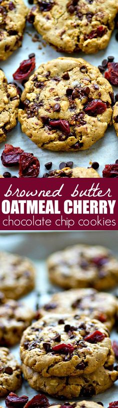 chocolate chip cookies with cranberries and oatmeal