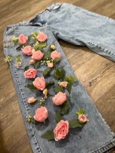 My custom flower jeans stand out because they are a unique blend of personal style and artistic expression. Each pair is meticulously crafted with a floral designs that are not only visually striking but also tailored to reflect your personality and taste. The flowers add a vibrant touch, transforming ordinary denim into wearable art that tells a story. Moreover, the customization allows for a one-of-a-kind piece that cannot be replicated, making them truly special and cherished. Whether worn casually or dressed up, these jeans not only make a fashion statement but also evoke a sense of individuality and creativity that sets them apart from mass-produced alternatives. Homecoming Jeans Ideas, Homecoming Jeans, Jeans Ideas, Flower Jeans, Outfit Styles, Floral Outfit, Artistic Expression, Womens Jeans, Floral Designs