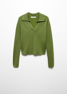 Search: sweaters women (413) | Mango USA Trendy Knit Polo Sweater, Trendy Knit Polo Sweater With Ribbed Collar, Long Sleeve Knit Top With Ribbed Collar, Chic Ribbed Collar Knit Top For Fall, Chic Knit Top With Ribbed Collar For Fall, Chic Textured Knit Polo Sweater For Work, Chic Long-sleeved Textured Knit Polo Sweater, Green Tops With Ribbed Collar For Fall, Fall Green Top With Ribbed Collar