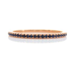 A gemstone eternity band is a perfect complement to any engagement ring or as stackable bands. DESCRIPTION: * Design: Full Eternity Band * Based on Ring Size: 6.5 * Metal: Solid 18K Yellow Gold * Gemstones: Genuine Sapphires * Color: Blue * Stone Count: 62 PCS * Weight: 0.22cts T.W * Band Width: 1.2mm (with +/- 0.1mm variation) Stone count & carat weight varies depending on the ring size. Beautiful Ring Box Included Luxury Stackable Round Eternity Band, Elegant Sapphire Stackable Eternity Band, Elegant Sapphire Eternity Band With Prong Setting, Sapphire Eternity Band Fine Jewelry, Sapphire Eternity Band With Vvs Clarity, Luxury Stackable Sapphire Ring With Round Band, Round Sapphire Eternity Band With Vvs Clarity, Fine Jewelry Sapphire Ring With Stackable Round Cut, Stackable Yellow Gold Sapphire Eternity Band