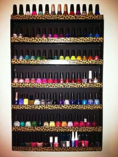 Totally doing this when we move. Nail Rack, Kelsey Rose, Slime Collection, Rangement Makeup, Foam Boards, Nail Polish Organizer, Kiss Makeup, Perfect Makeup, Duct Tape