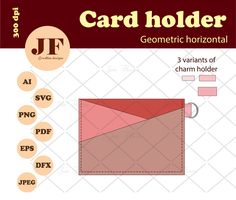 the card holder is shown with three different pockets for cards and two additional compartments for credit cards