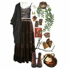 Boho Witch Outfits, Swagy Fits, Marceline Fashion, Witchcore Fashion, Modern Witch Outfit, Earthy Grunge, Witchy Outfits, Hippie Goth, Whimsy Goth