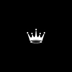 a white crown on a black background