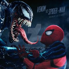 the amazing spider - man from the movie, venom vs spider - man is shown in this