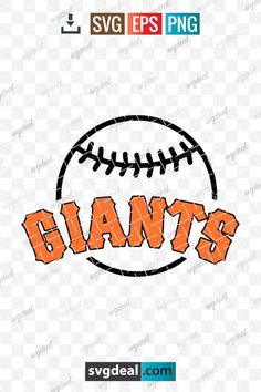 an orange and black giants baseball logo