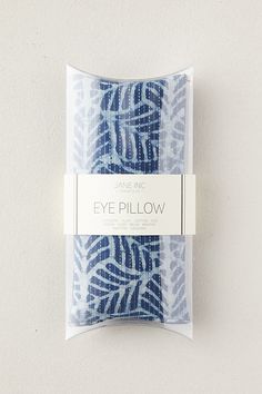 Soft hand-printed cotton from India on one side, cooling natural silk on the other. Filled with a blend of flax seeds and dried lavender to enhance relaxation and meditation. Spot clean and microwave in short bursts to refresh scent and sanitize. | Lavender Eye Pillow, Indigo Palms at Terrain Lavender Eye Pillows, Beauty Gift Sets, Eye Pillows, Comfort And Joy, Dried Lavender, Hand Poured Candle, Natural Silk, Flax Seed, Beauty Gift