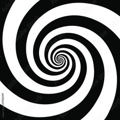 an abstract black and white spiral design