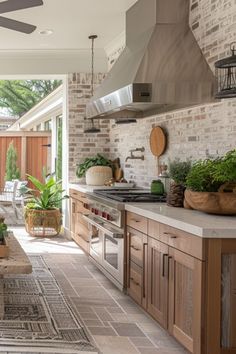 a kitchen filled with lots of counter top space